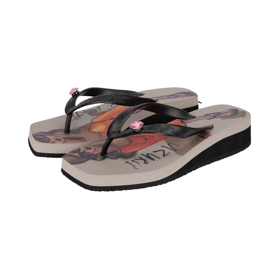 Uzurii Beach cocktail girl mid heel taupe - Image 3