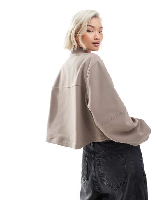 ASOS DESIGN skräddarsydd bomberjacka i svamp - Image 3