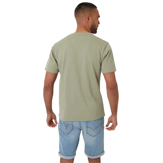 Threadbare Heren-T-shirt met ottoman-print (Salie) - Image 3