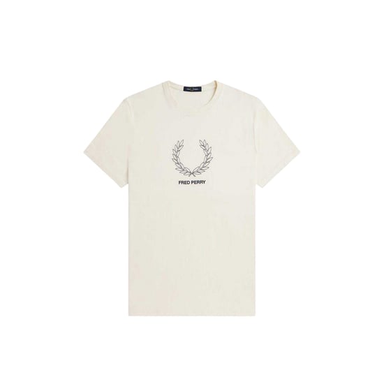 Fred Perry Heren Krans Logo Regular T-shirt (Ecru) - Image 2