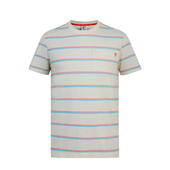 SoulCal Mens Striped Pocket Regular T-Shirt (Ecru) - Image 1