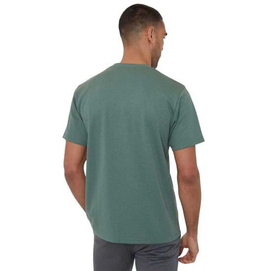 Threadbare Heren Textured Crew Neck Regular T-shirt (Donker bos) - Image 3