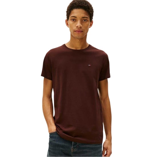 Tommy Jeans Heren Geborduurd Logo Los T-shirt (Bruin) - Image 1