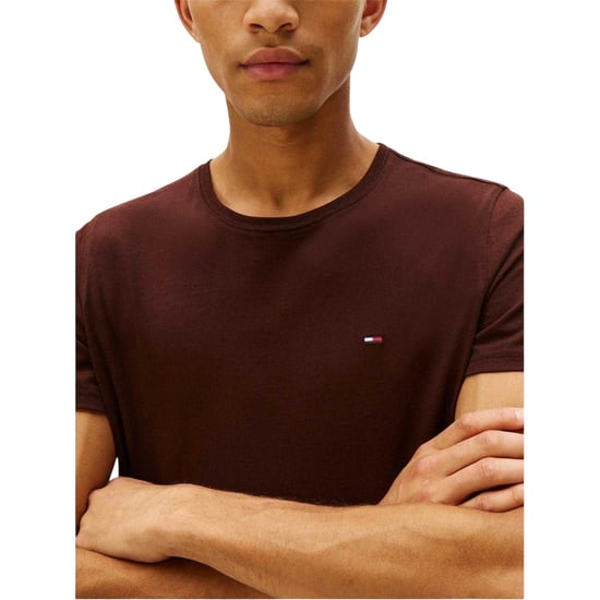 Tommy Jeans Heren Geborduurd Logo Los T-shirt (Bruin) - Image 4