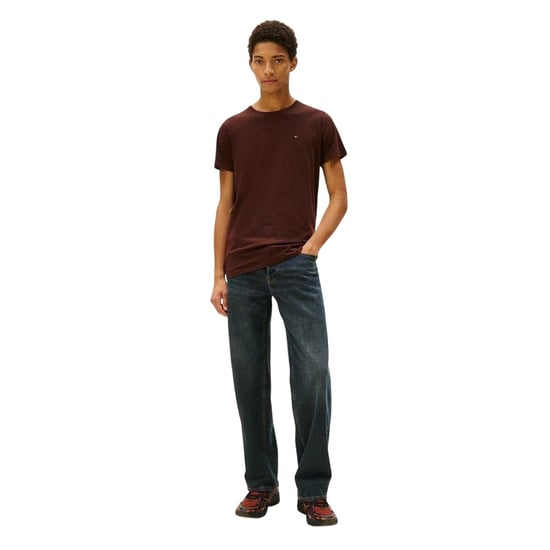 Tommy Jeans Heren Geborduurd Logo Los T-shirt (Bruin) - Image 5