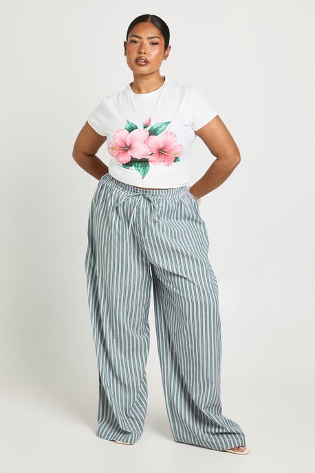 Plus Floral Print Baby Tee - Image 3