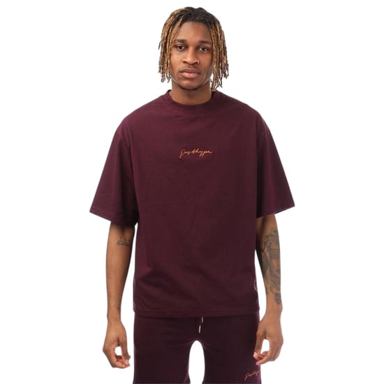 Hype Mens Signature Logo Oversized T-Shirt (Purple) - Image 2