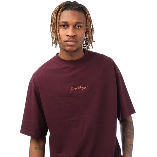 Hype Mens Signature Logo Oversized T-Shirt (Purple) - Image 4