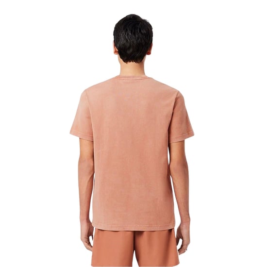 Lacoste Mens Logo Crew Neck Regular T-Shirt (Latte) - Image 3