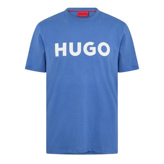 Hugo Heren-T-shirt met Dulivio-logo in contrasterende kleuren (Medium Blauw) - Image 1