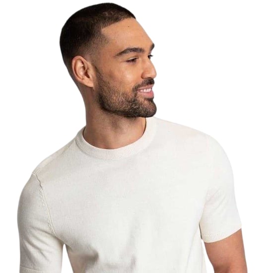 Threadbare Heren Crew Neck Regular T-shirt (Ecru) - Image 3