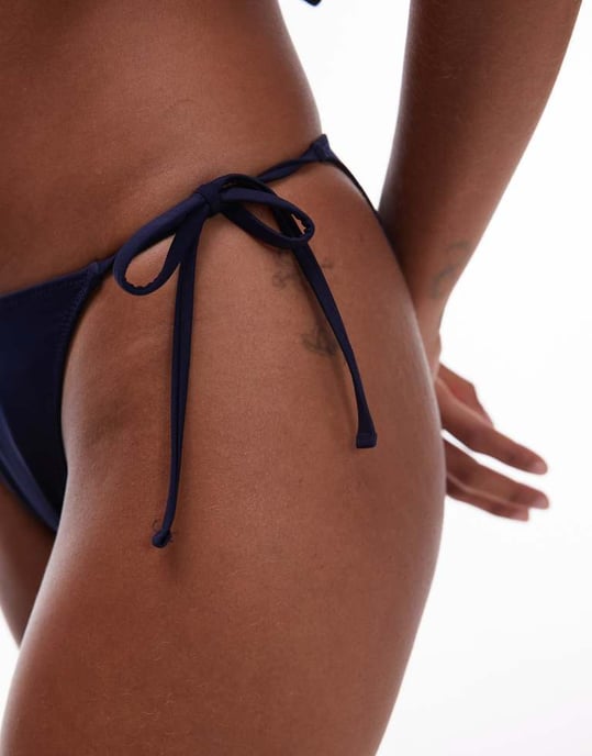 ARKET mix & match tie tanga bikiniunderdel i marinblå - Image 3