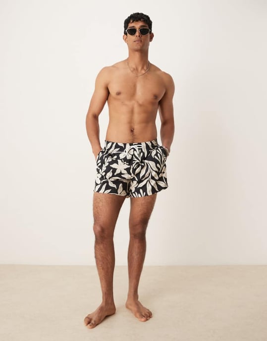 Abercrombie & Fitch badkläder 5\\' shorts i monoleaf-mönster - Image 4