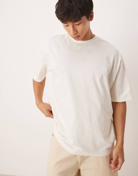 ASOS DESIGN oversized t-shirt with high summer graphic in off white - Image 3