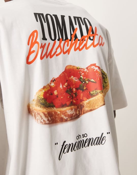 ASOS DESIGN oversized t-shirt with cartoon graphic in white - Image 4