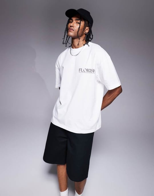 ASOS DESIGN oversized t-shirt with food graphic in white - Image 2