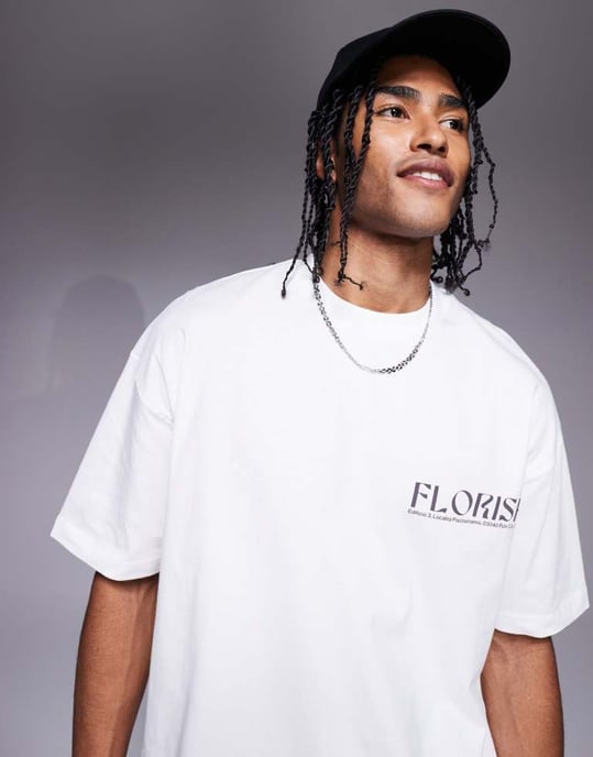 ASOS DESIGN oversized t-shirt with food graphic in white - Image 3
