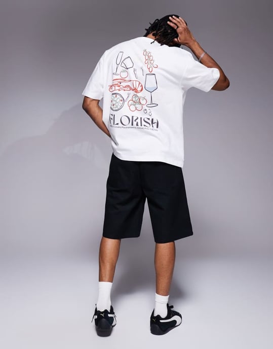 ASOS DESIGN oversized t-shirt with food graphic in white - Image 4