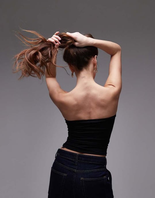 Topshop bandeau i svart - Image 4