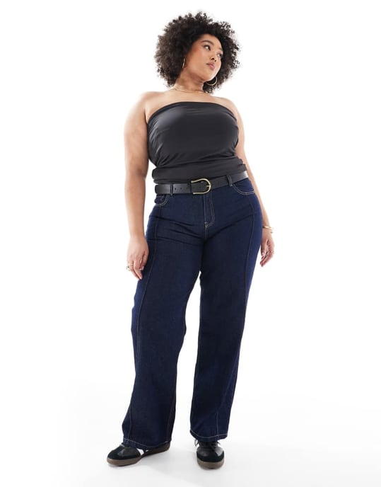 ONLY Curve bandeau topp i svart - Image 2