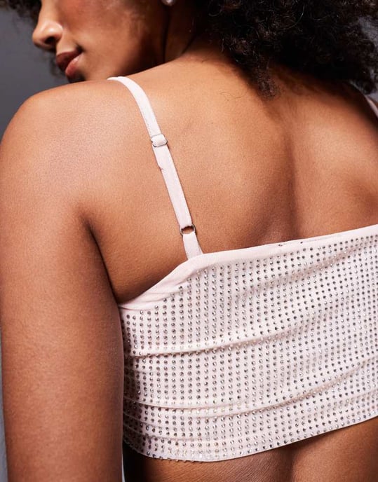 ASOS DESIGN co-ord hotfix cami-top i beige - Image 4