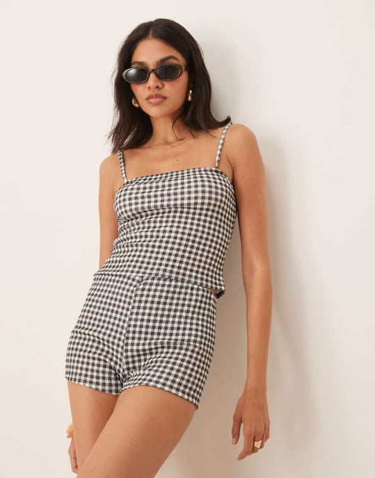 ASOS DESIGN koord topp i rutigt mönster - Image 1