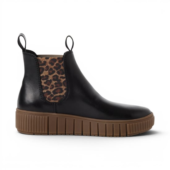 Tamaris svarta läderstövlar i Chelsea ankelboots - 25403-43 - Image 1