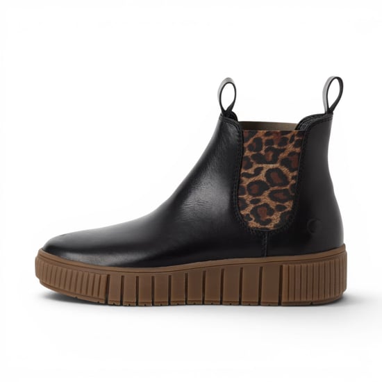 Tamaris svarta läderstövlar i Chelsea ankelboots - 25403-43 - Image 3