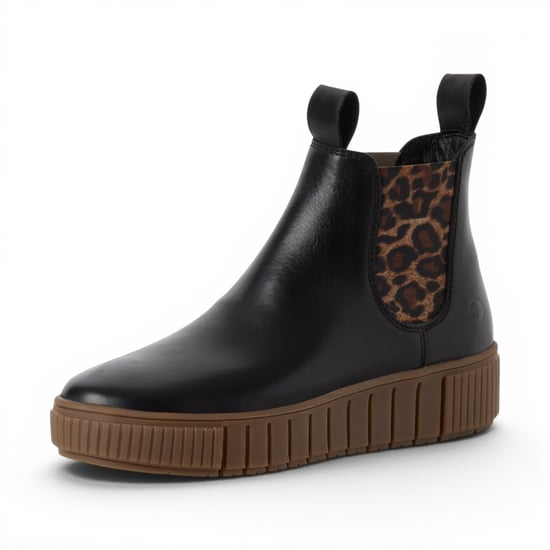 Tamaris svarta läderstövlar i Chelsea ankelboots - 25403-43 - Image 4