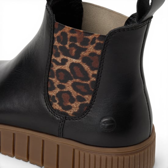 Tamaris svarta läderstövlar i Chelsea ankelboots - 25403-43 - Image 5