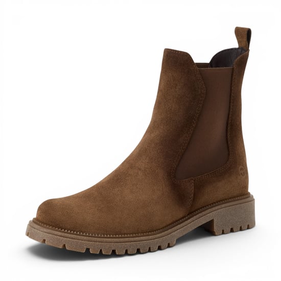 Tamaris Womens Brown Leather High Chelsea Ankle Boots - 25427-41 - Image 4