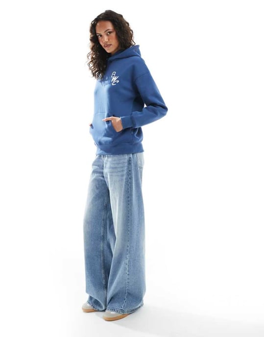 Cotton On plush premium wellness hoodie in navy - Image 3