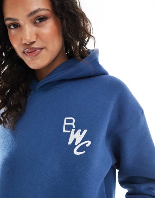 Cotton On plush premium wellness hoodie in navy - Image 4