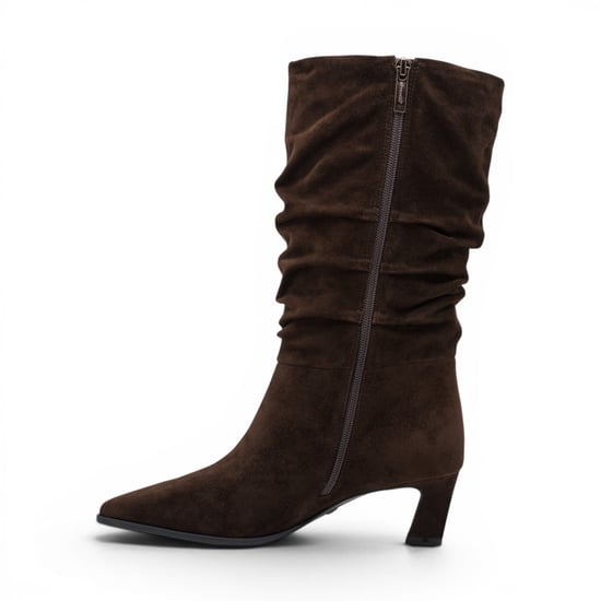 Tamaris damkängor med mocca brun mocka och långa klackar med klack på mitten av vaden - 25308-47 - Image 3