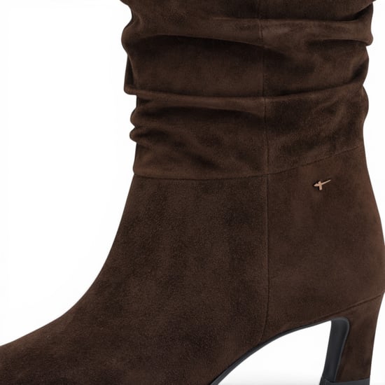 Tamaris damkängor med mocca brun mocka och långa klackar med klack på mitten av vaden - 25308-47 - Image 5