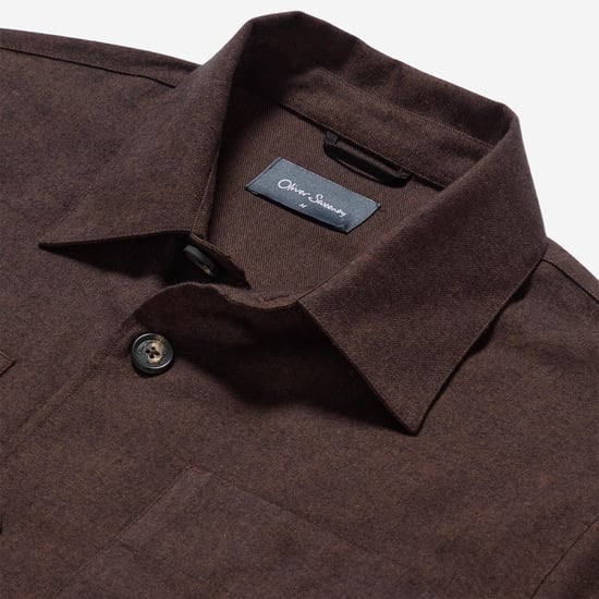 Oliver Sweeney Cotton/Wool Blend Overshirt - Image 5