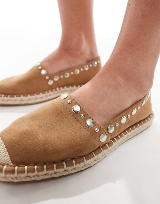 ASOS DESIGN Jeanie stängda tåspetsade espadriller i tan - Image 3