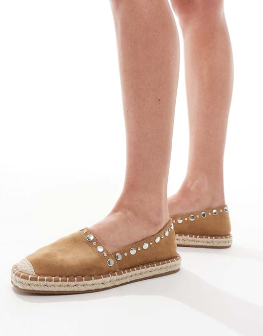 ASOS DESIGN Jeanie stängda tåspetsade espadriller i tan - Image 4