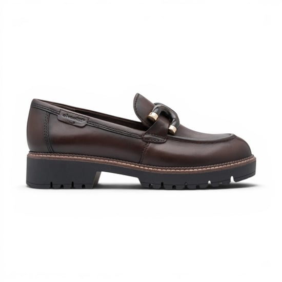 Tamaris Women's Brown Leather Loafer Comfort Shoes - 24740-47 - Image 1