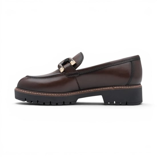 Tamaris Women's Brown Leather Loafer Comfort Shoes - 24740-47 - Image 3