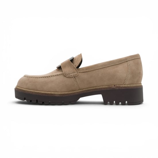 Tamaris Women's Beige Suede Leather Loafer Casual Shoes - 24722-43 - Image 3