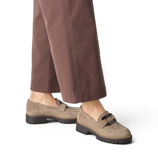 Tamaris Women's Beige Suede Leather Loafer Casual Shoes - 24722-43 - Image 6