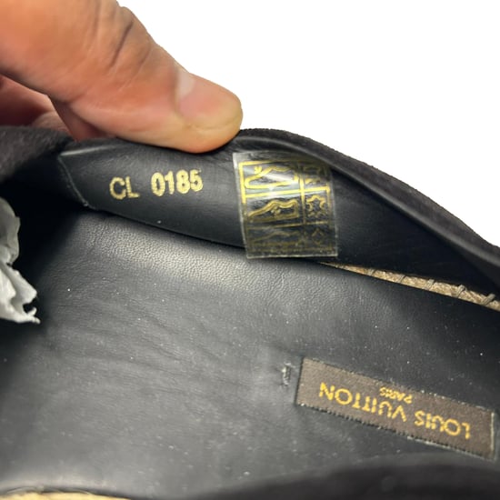 Louis Vuitton Front Pier Crystal Embellished Espadrilles in Black Suede - Image 6