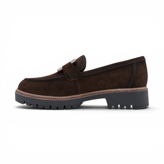 Tamaris dames bruine suède leren loafer casual schoenen - 24722-43 - Image 3