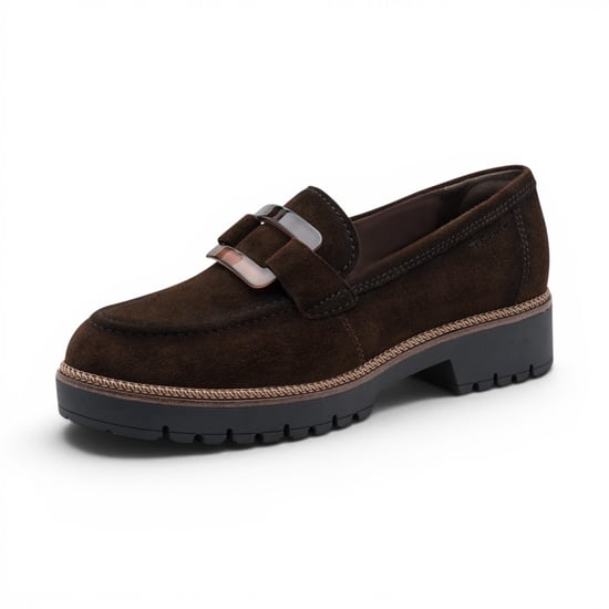Tamaris dames bruine suède leren loafer casual schoenen - 24722-43 - Image 4