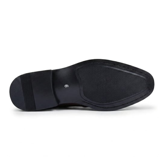 Men's Black Vegan Leather Double Monk Strap Loafer Shoes - Image 4