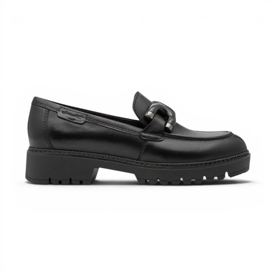 Tamaris dames zwarte leren loafer comfortschoenen - 24740-47 - Image 1