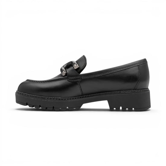 Tamaris dames zwarte leren loafer comfortschoenen - 24740-47 - Image 3