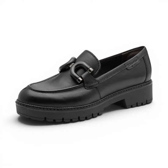 Tamaris dames zwarte leren loafer comfortschoenen - 24740-47 - Image 4