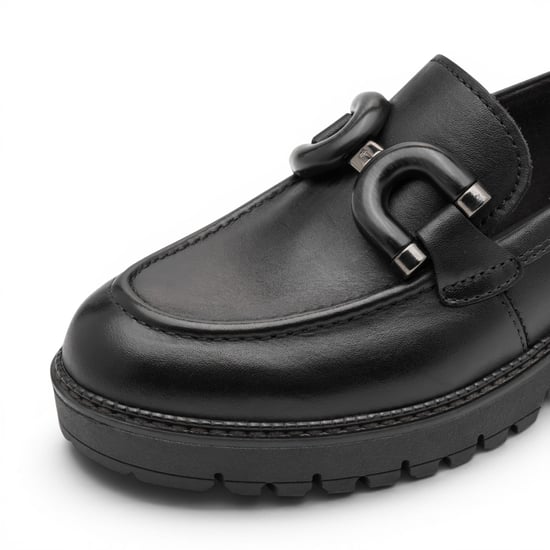 Tamaris dames zwarte leren loafer comfortschoenen - 24740-47 - Image 5
